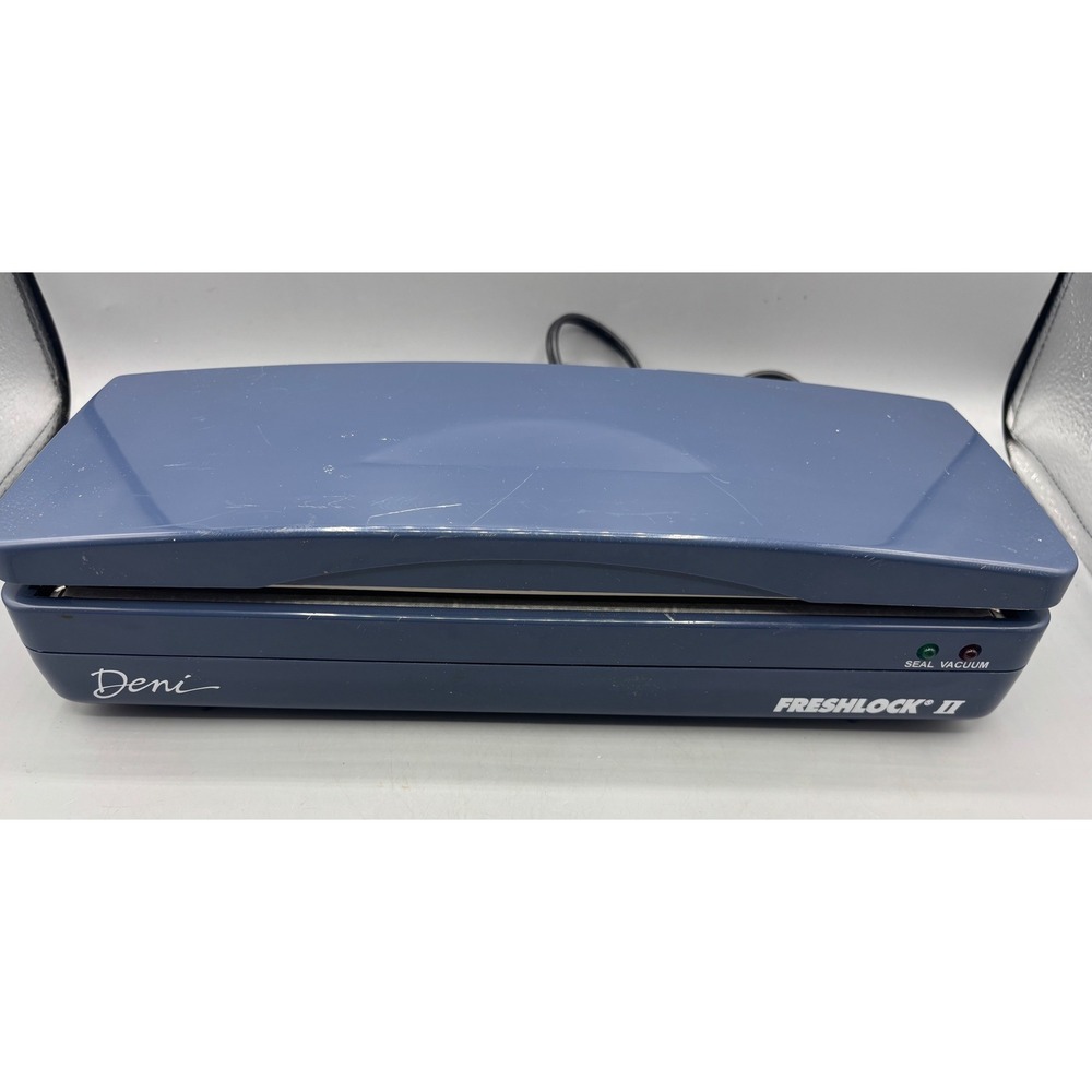 Deni Freshlock II Vacuum Sealer Machine Blue Food Preserver with Roll Storage